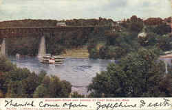 Mississippi River And Bridge At Fort Snelling Postcard