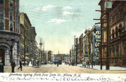Broadway Looking North From State St. Postcard