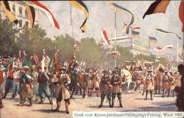 Pageant for Royal Jubilee 1908 Vienna Austria