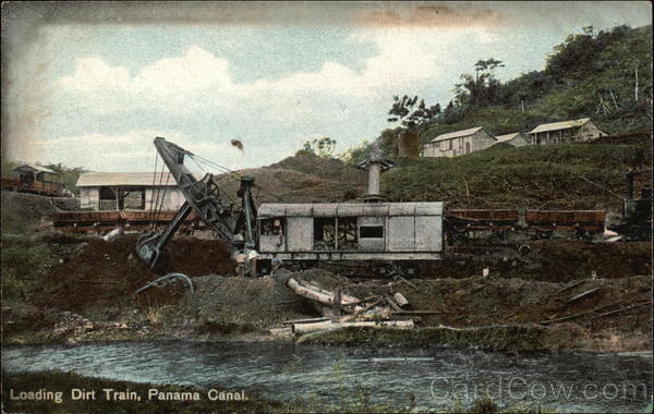Loading Dirt Train, Panama Canal