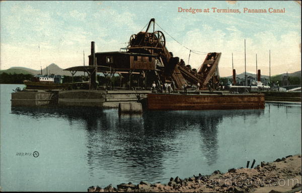 Dredges at Terminus, Panama Canal