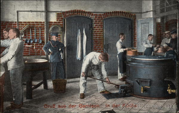 Gruß aus der Garnison. In der Küche Military
