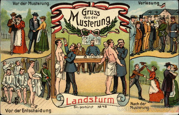 Gruss von der Musterung - Landsturm World War I