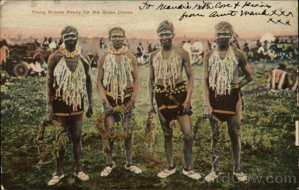 Young Braves Ready for the Grass Dance Native Americana