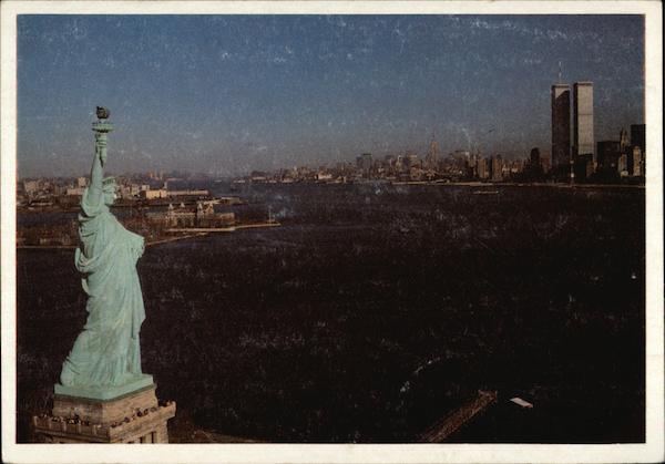 Statue of Liberty and New York Skyline