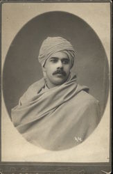 Man with a mustache, Arab? Postcard
