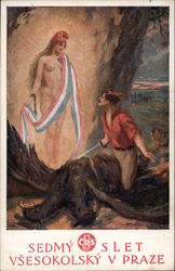 Sedemy Slet Vsesokolsky V Praze Postcard