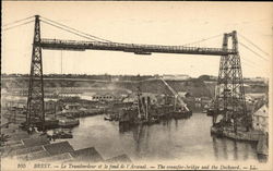 Transfer Bridge and Dockyard Postcard