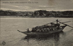 Rabelo Boat Carrying Barrels of Port Wine Postcard