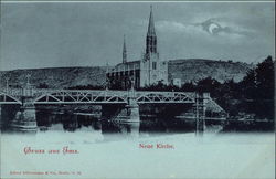 Gruss aus Ems. Neue Kirche Postcard