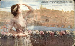 Jubilee Exhibition in Prague 1908 Postcard