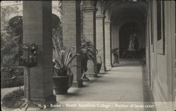 North American College - Portico of Inner Court Postcard