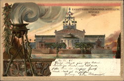Kraft und Arbeitsmaschinen-Ausstellung (1898)  Munich Postcard