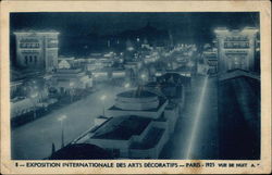 8 - Exposition Internationale des Arts Décoratifs - Paris - 1925 Vue de Nuit Postcard