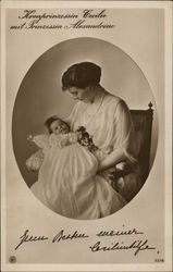 Crown Princess Cecilie with Princess Alexandrine Postcard