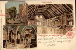 Wartburg Castle - Baren-Graben, Fest-Saal, Burg-Kapelle Postcard