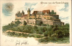View of Coburg Fortress Germany Postcard Postcard