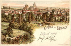 Mariendom and the Severikirche Erfurt, Germany Postcard Postcard