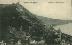 Ruins of Maus Castle on the Rhine Postcard