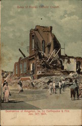 Ruins of Roman Catholic Church Postcard