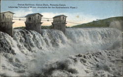 Gatun Spillway, Gatun Dam, Panama Canal Postcard Postcard