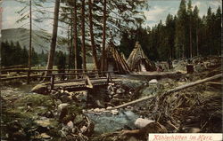 Kohler Huts in the Harz mountains Postcard