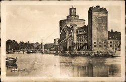 Eckernförde, Fischerei Schutzhafen mit Silo Postcard