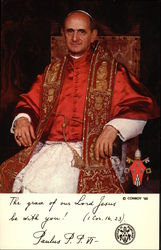 Pope Paulus P.P. VI Postcard