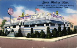 Zinn's Modern Diner Reading, PA Postcard Postcard