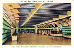 Coloramic Rainbow Ballroom Cruise Ships Postcard Postcard