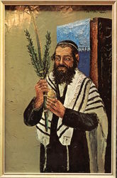Rabbi by Morris Katz Judaica Postcard Postcard