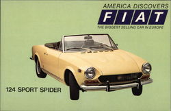 Fiat 124 Sport Spider Postcard
