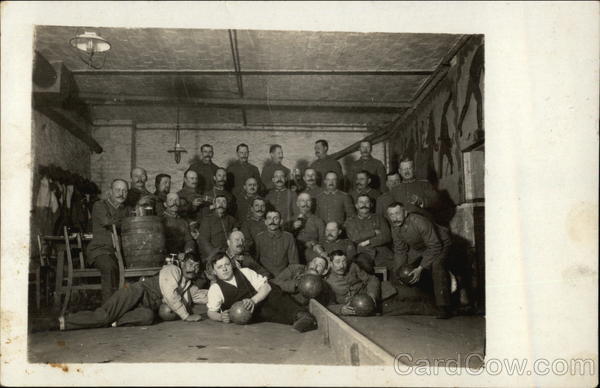 Early Group of Bowlers Bowling