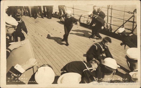 Sports on boars a Man-O-War Ship Military