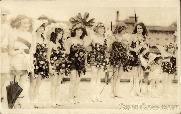 Bathing Beauty Contest, With Roses Swimsuits & Pinup