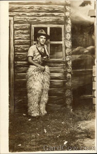 A Cowboy in Fur Chaps Cowboy Western
