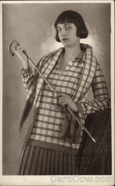 Portrait of Woman Holding Cane Women