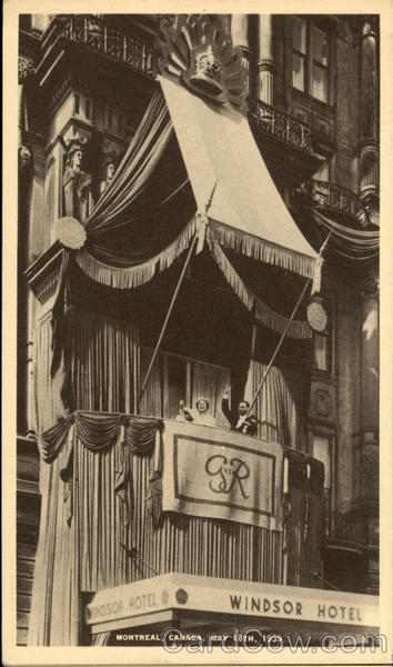 Their Majesties King George VI and Queen Elizabeth Appearing on the Balcony of the Windsor Hotel Montreal