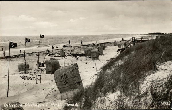 People at Baltic Beach Resort - Nazi Flags Ostseebad Dierhagen Germany