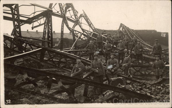 Group of Soldiers by Scrap Metal Military