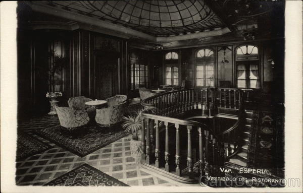 Vaporetto Esperia - Vestibule of Restaurant Boats, Ships