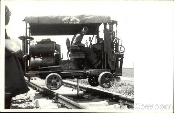 Train Car on a lift Trains, Railroad