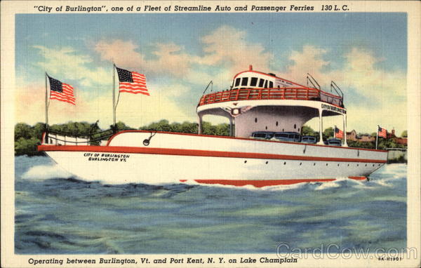 City of Burlington, one of a Fleet of Streamline Auto & Passenger Ferries Vermont