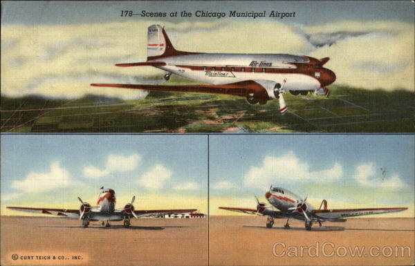 Scenes at the Chicago Municipal Airport Illinois