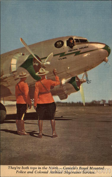 Canada's Royal Mounted Police & Colonial Airline's Skycruiser Servi