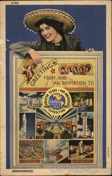 A smiling Texanita Dallas Texas Exposition