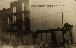 Burdick House Ruins - Burned December 9, 1909 Kalamazoo, MI Postcard Postcard