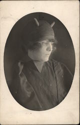 Woman with a Horned Hat Postcard