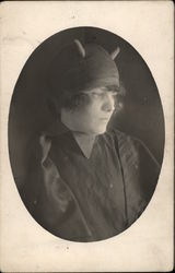 Woman with a Horned Hat Postcard