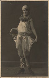 Woman in Pantaloons Postcard